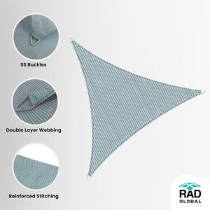 Voile d'ombrage triangulaire d'extérieur résistante aux UV pour jardin, auvent de terrasse, abri de voiture - Product Image 1