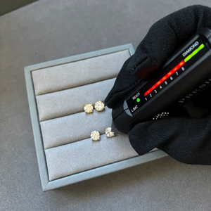 Pendientes de Diamante Moissanite Redondos Blancos, Plata de Ley 925, Personalizados, Hermosos y Modernos, y Otras Joyas de Diamantes - Product Image 1