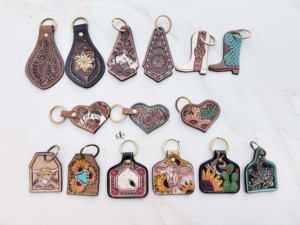 Porte-clés en cuir fait main à prix de gros, couleur turquoise, en forme de botte, boucles d'oreilles porte-clés, vente chaude, porte-clés légers - Product Image 6
