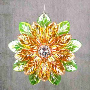 Adorno de Flores Acrílicas Iridiscentes Transparentes en Colores Fucsia, Amarillo Dorado, Naranja, Morado y Verde para Decoración de Navidad, Año Nuevo y Primavera - Product Image 4