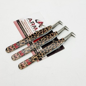 Pince à épiler pour extensions de cils en gros, en acier inoxydable durable, revêtement papier, 90 degrés, volume russe, précision - Product Image 2