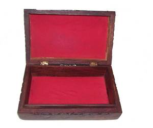 Caja de Ahorros de Madera Ecológica Hecha a Mano con Incrustaciones de Latón y Tallado Intrincado, Caja de Joyería para Montar en la Pared (7 x 5 x 2.5 Pulgadas) - Product Image 2