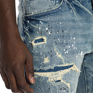 กางเกงยีนส์ขาสั้นผ้าเดนิมเนื้อแน่นแบบใหม่สำหรับผู้ชาย ปี 2026 ขายดี กางเกงยีนส์ขาสั้นผู้ชายสั่งทำพิเศษ 100% ผ้าเดนิม สำหรับฤดูร้อน - Product Image 5