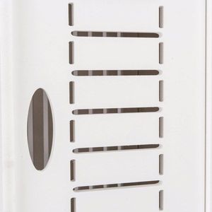 Mobile Bagno Moderno a Una Anta, Impermeabile, in Legno Bianco, Soluzione Salvaspazio per Casa, Cucina e Hotel - Product Image 3