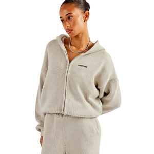 <b>Women's</b> Two Piece Hooded Lounge Set Full Zip Sweatshirt Long Sleeve Elastic Waist <b>Cuffed</b> Jogger <b>Trousers</b> Loose Fit Casual Outfit - Product Image 3
