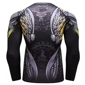 Custom Logo Mens Rash Guard Compression Sports T Shirt For Gym Fitness Training Running Workout <b>Surfing</b> And Outdoor Sports Activ - Product Image 5