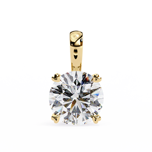 Minimalist 14K <b>Solid</b> <b>Gold</b> IGI Certified 1 CT Round Cut Prong Set Lab Diamond Solitaire <b>Pendant</b> Necklace for Women Party Gift - Product Image 1