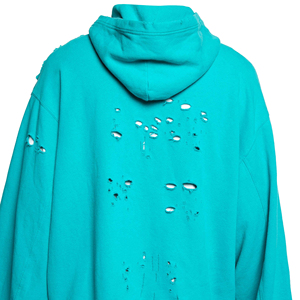 Solid Custom Dye Technique Distressed Hoodies for Women Oem Customized stylish Anti wrinkle durable Women Distressed Hoodies - Product Image 4