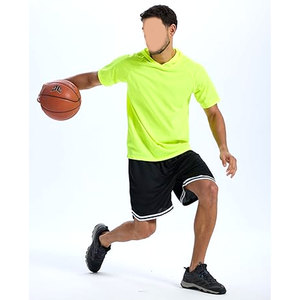 เสื้อฮู้ดแขนสั้นผู้ชายพร้อมฮู้ด UPF 50+ ป้องกันแสงแดด น้ำหนักเบา แห้งเร็ว เสื้อกีฬาสำหรับวิ่งออกกำลังกาย - Product Image 6