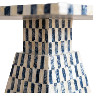Table d'appoint artisanale en nacre incrustée, style antique, durable et écologique, pour salon bohème - Product Image 5