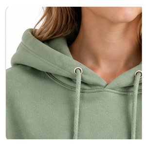 Sweat à capuche universitaire en molleton vert sauge pour femme, motif graphique universitaire, pull-over, vêtements de campus, vente en gros, OEM, ODM - Product Image 4