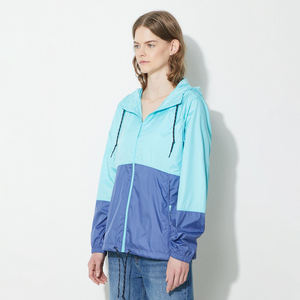 Veste coupe-vent imperméable pour femme, couleur unie, style décontracté, grande taille, parka, broderie, doublure en lin et nylon, saison automne - Product Image 3