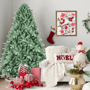 Albero di Natale Artificiale Premium Blu-Verde da 2,3m con 2908 Rami Misti in PE/PVC, Punte in Filo Memory e Design a Cerniera con Filo in Ferro - Product Image 6