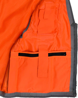 Veste de sécurité haute visibilité imperméable et coupe-vent en polyester tissé épais bicolore, respirante et réfléchissante, avec soutien cervical rembourré – Offre Spéciale