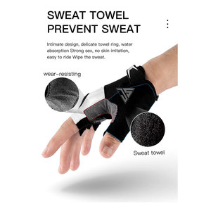 Gants de cyclisme mi-doigts imperméables pour l'été, pour la course en montagne, le vélo, le sport, la moto et le cyclisme. - Product Image 4