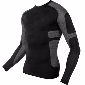 Premium custom men rash guard compression design OEM polyester fabric breathable quick dry ideal for beach <b>surfing</b> swimming - Product Image 4