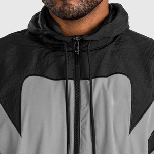 Ensemble de survêtement à capuche pour homme, color block, manches longues, fermeture éclair, séchage rapide, polyester, pantalon de jogging streetwear avec poche latérale - Product Image 6
