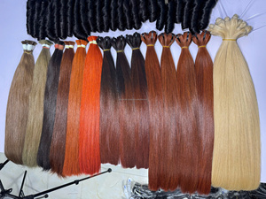 Super vente 30 $! Extension de cheveux humains naturels Double Drawn 100% Remy Human Seamless Bulk Hair Extension Copper Brown Color - Product Image 6