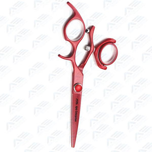 Tijeras de Peluquería Modernas Rojas Elegantes, Ecológicas y Reutilizables para Salón, Ajustables, con Filo de Cuchilla de Acero Inoxidable - Product Image 2