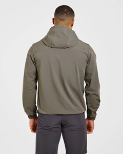 OEM Custom Logo Deep Woodland <b>Half</b> <b>Zip</b> Windbreaker <b>Men's</b> <b>Jackets</b> Breathable Lightweight Nylon Fabric Waterproof <b>Jacket</b> For <b>Men</b> - Product Image 2