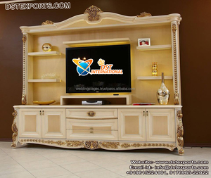 Meuble TV de luxe en bois Sagwan pour le salon Meuble TV de style classique Meuble pour manoirs de luxe Support TV en bois pour la maison - Product Image 2