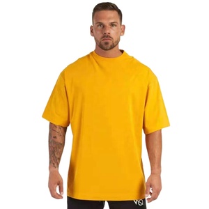 100% Cotton Oversized Loose Baggy Fit High Quality Crew Neck Drop Shoulder Custom Logo Summer <b>Mens</b> T-Shirt Plus Size T-Shirt - Product Image 2