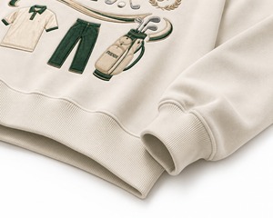 Sudadera Personalizada con Diseño de Golf Bordado, Unisex, Holgada, Informal, de Punto, de Algodón, Cuello en V, para Verano, de Secado Rápido - Product Image 5