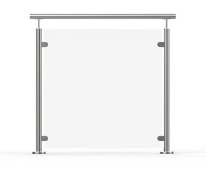 Barandilla de Vidrio sin Marco con Postes de Aluminio, Servicios de Corte y Doblado para Decoraciones - Product Image 1