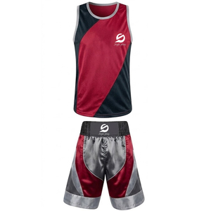 Conjunto de Chaleco y Pantalones Cortos de Boxeo en Oferta, Uniformes de Boxeo para Ejercicio, Deportes, Entrenamiento de Combate, Uniformes para Hombres y Mujeres - Product Image 2