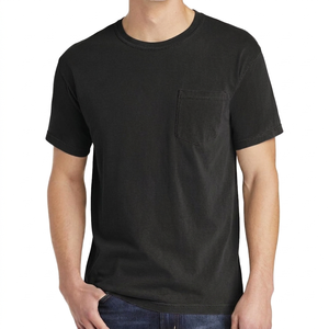 เสื้อยืดแขนสั้นผู้ชายทรงปกติ ผ้าฝ้าย 100% คอกลม แบบทางการ เป็นมิตรกับสิ่งแวดล้อม แห้งเร็ว นุ่ม ระบายอากาศได้ดี สีพื้น 180 กรัม - Product Image 1
