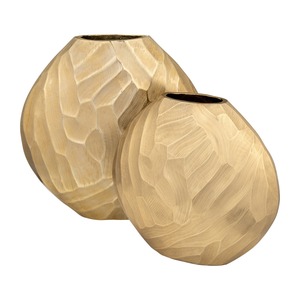 Juego de 2 jarrones decorativos de aluminio fundido de diseño moderno, jarrones de lujo para decoración del hogar, centro de mesa para sala de estar - Product Image 3