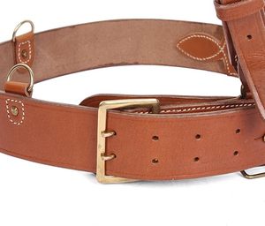 High Quality Genuine Leather Cross Body Belt with Metal D <b>Rings</b> - Product Image 4