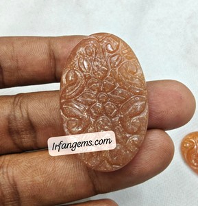 Cabujón de Piedra Lunar Melocotón Seleccionada 100% Natural, Gema Tallada para Joyería, Piedra Lunar Melocotón Hecha a Mano - Product Image 2