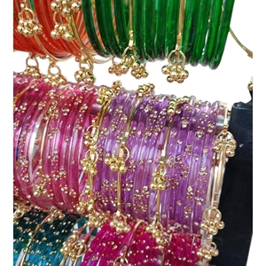 Ethnic Gold Plated Alloy Bangles Set Women's Wedding Jewelry <b>Crystal</b> Rhinestone Decorative <b>Bracelets</b> Multi Color Fashion Bangle - Product Image 2