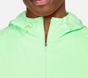Chaqueta impermeable con capucha, estilo deportivo, con bloques de color, manga larga, a prueba de viento, de poliéster, para primavera. - Product Image 3