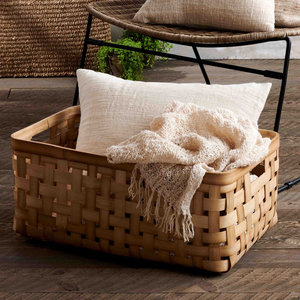 Panier de rangement décoratif en bambou DreamCraft, tissé au Vietnam, décoration d'intérieur, organisateur - Product Image 1