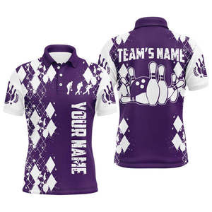 Wholesale Hot Sale Custom Printed Sublimated Reversible Plus Size 100% Polyester Short Sleeve <b>Bowling</b> Polo Shirt - Product Image 6