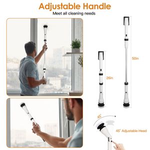 Cepillo de Limpieza Eléctrico Giratorio Inalámbrico Recargable con 4 Cabezales Reemplazables para Limpieza de Baños - Product Image 3