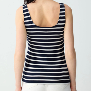 Nouveaux débardeurs côtelés à rayures pour femmes, vêtements d'été tendance, sans manches, col en U, au meilleur prix - Product Image 5