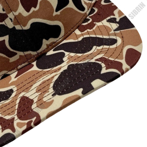 SIBRIN Custom Logo 7 Panel Trucker Hats Duck Camo Brown Mesh <b>Cap</b> Baseball <b>Flat</b> Brim <b>Caps</b> Outdoor Streetwear Spring <b>Summer</b> Sports - Product Image 3