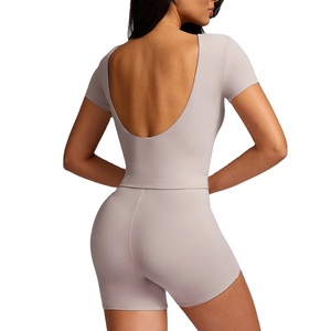 Conjunto Deportivo de Dos Piezas para Mujer, Sujetador Deportivo y Pantalones Cortos de Yoga, Ropa Deportiva Suave y Elástica - Product Image 2