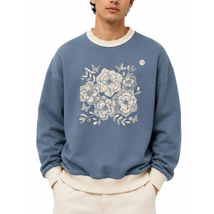 Sweat-shirt épais pour homme en molleton brossé à col rond avec tissu chaud pour un usage décontracté en hiver, les voyages et le quotidien - Product Image 1