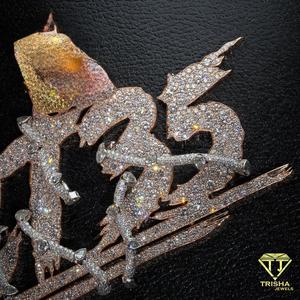 Sparkling Dragon Pendant <b>Necklace</b> With Iced Cuban Link <b>Chain</b> Luxury Hip Hop Jewelry Accessory - Product Image 4