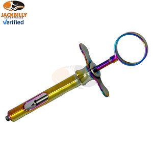 Seringue dentaire Jackbilly de haute qualité 1,8 CC, manuelle, type CW, auto-aspirante, pour injection d'anesthésie, finition arc-en-ciel, en acier inoxydable - Product Image 3