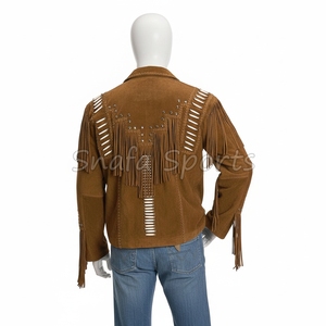 แจ็คเก็ตหนังสไตล์วินเทจสำหรับผู้หญิง ดีไซน์ตะวันตก บริการ OEM กันลม ระบายอากาศได้ดี คุณภาพสูง ขายส่ง แจ็คเก็ตคาวเกิร์ล - Product Image 6