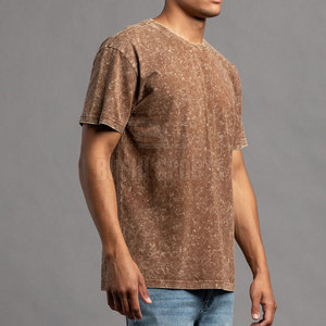 T-shirts pour hommes délavés à l'acide, nouveau design, pour usage extérieur, vente en gros, vêtements de mode - Product Image 3