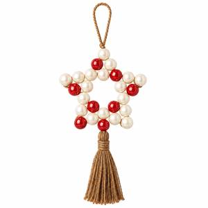 Nouvelle Décoration Suspendue Vintage en Rotin Faite à la Main avec Pompon en Jute, Écologique et Multicolore - Product Image 6