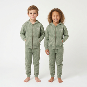 Conjuntos Deportivos Unisex de Alta Calidad, Transpirables, con Hombros Caídos, Lavado Ácido, Diseño Moderno, Sudadera con Capucha y Pantalones Deportivos, Dos Piezas, Ropa para Niños - Product Image 6