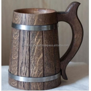 Taza de Madera Clásica Hecha a Mano Personalizada para el Hogar, Oficina u Hotel, Taza de Cerveza de Madera, Taza de Té con la Mejor Calidad, Mayorista de la India - Product Image 2