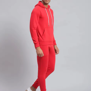 ชุดวอร์มผู้ชายแบบสวมใส่สบาย พิมพ์ลายตามสั่ง ขายส่ง สีพื้น ทรงเข้ารูป มีฮู้ด ระบายอากาศได้ดี เหมาะสำหรับฤดูหนาว แบบหนา ทรงขาบาน - Product Image 4